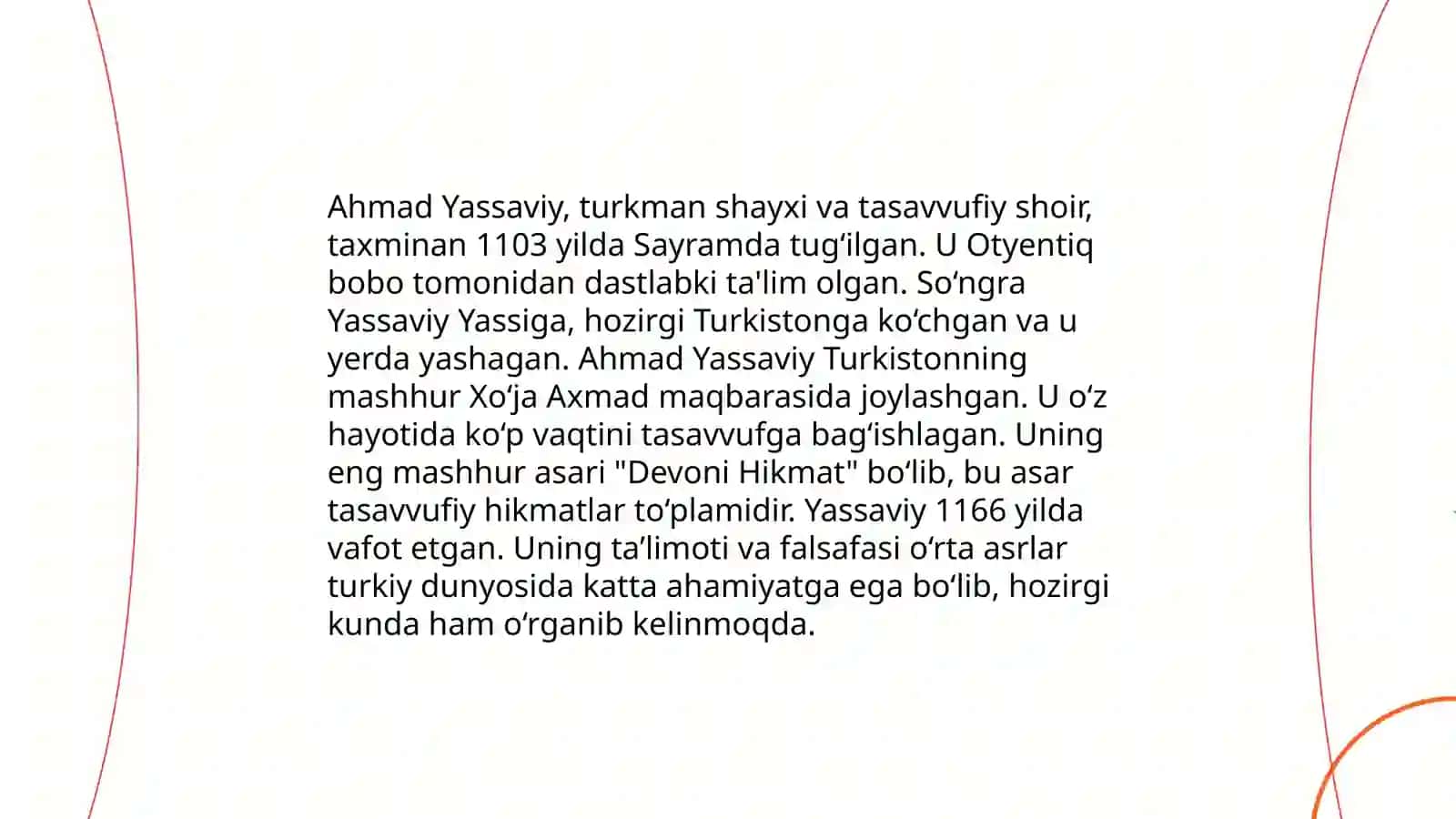 Ahmad Yassaviy va uning hikmatlar to'plami 3