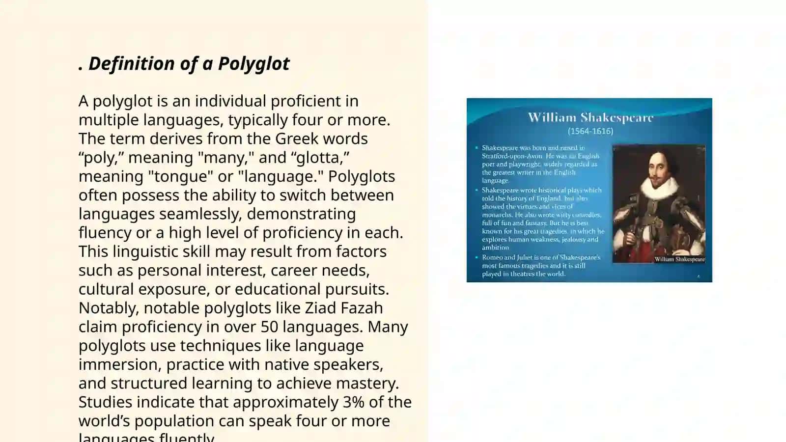 Polyglot kimdir? O'qish uchun 3