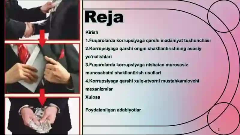 Korrupsiyaga qarshi kurashish ishlarining samaradorligi 3
