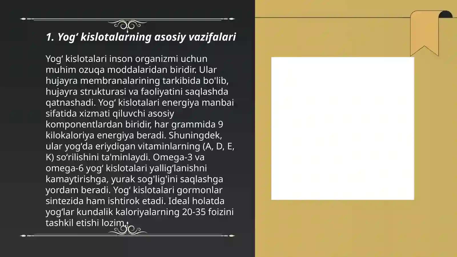 Yogʻ kislotalarining ahamiyatini buzilishi 3