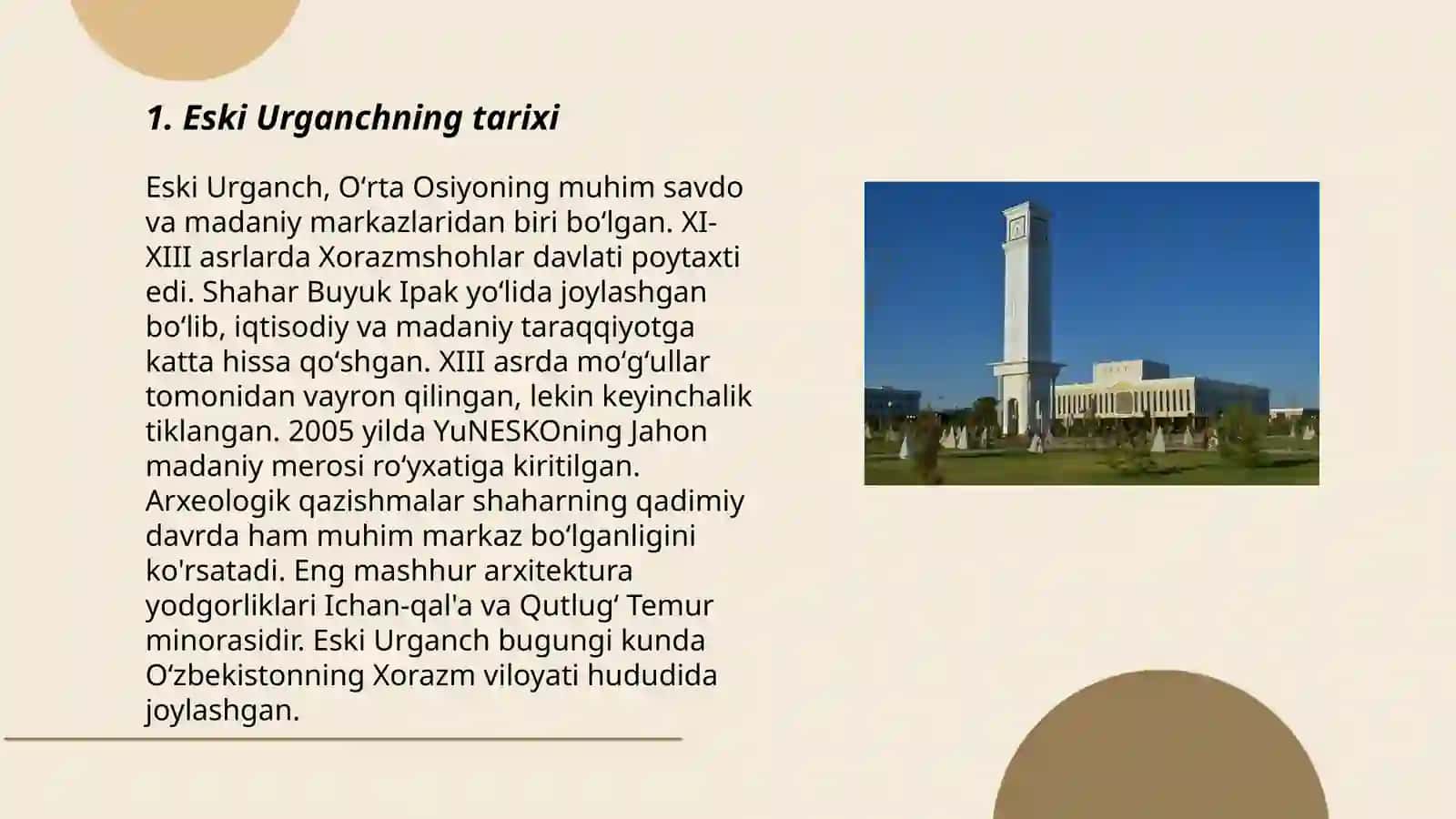 Eski Urganch haqida 3