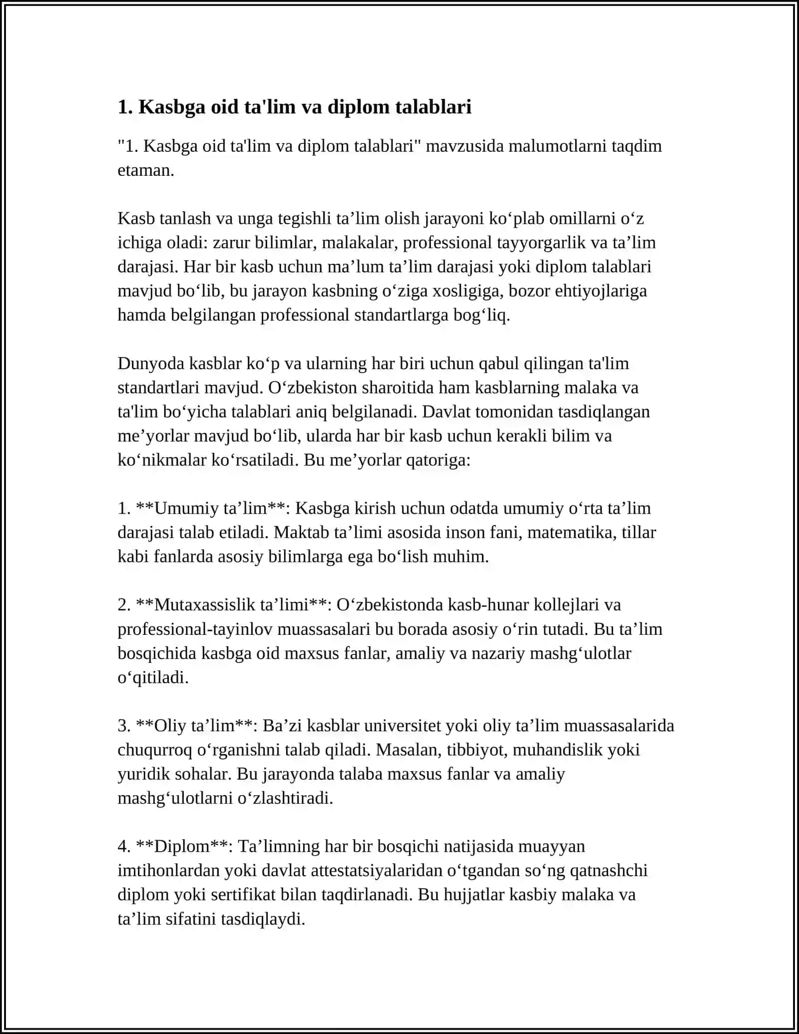 TANLANGAN KASBGA OID TALABLAR VA MALAKALAR 3