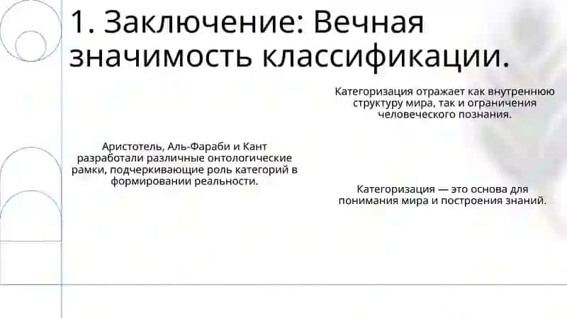 Классификация категорий в онтологии Аристотеля, Фарабия и Канта 3