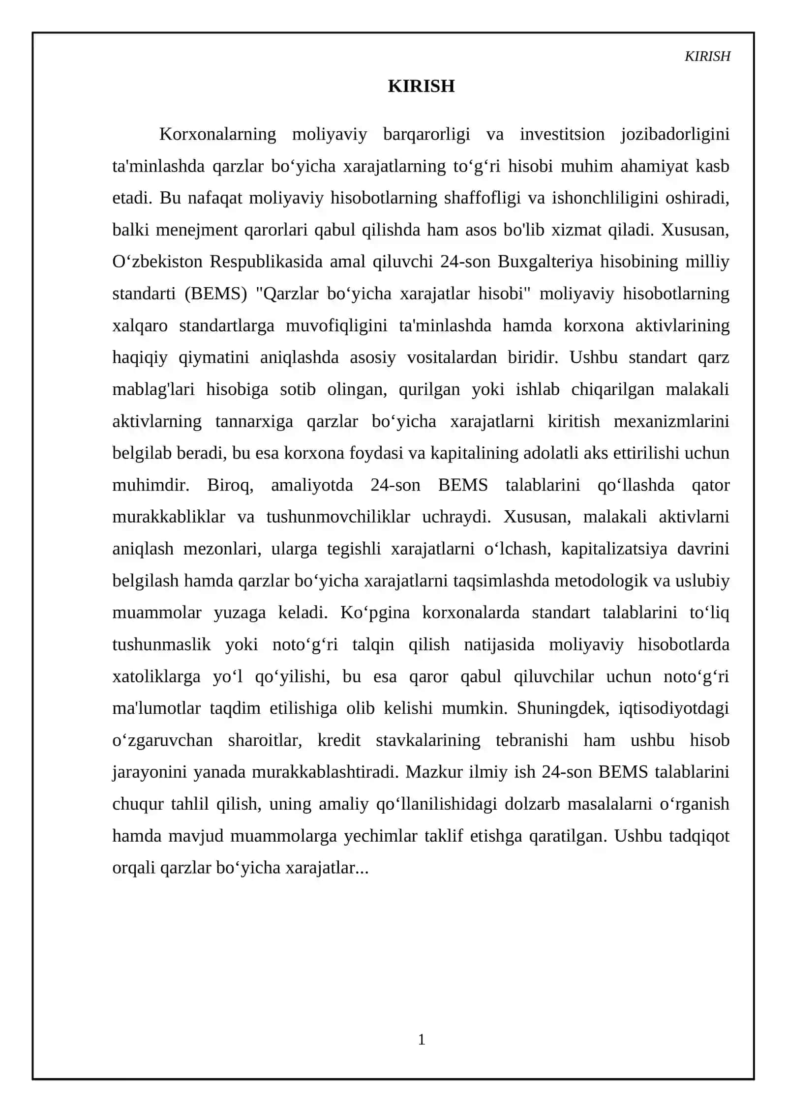 Qarzlar bo‘yicha xarajatlar hisobi (24-BEMS) 3