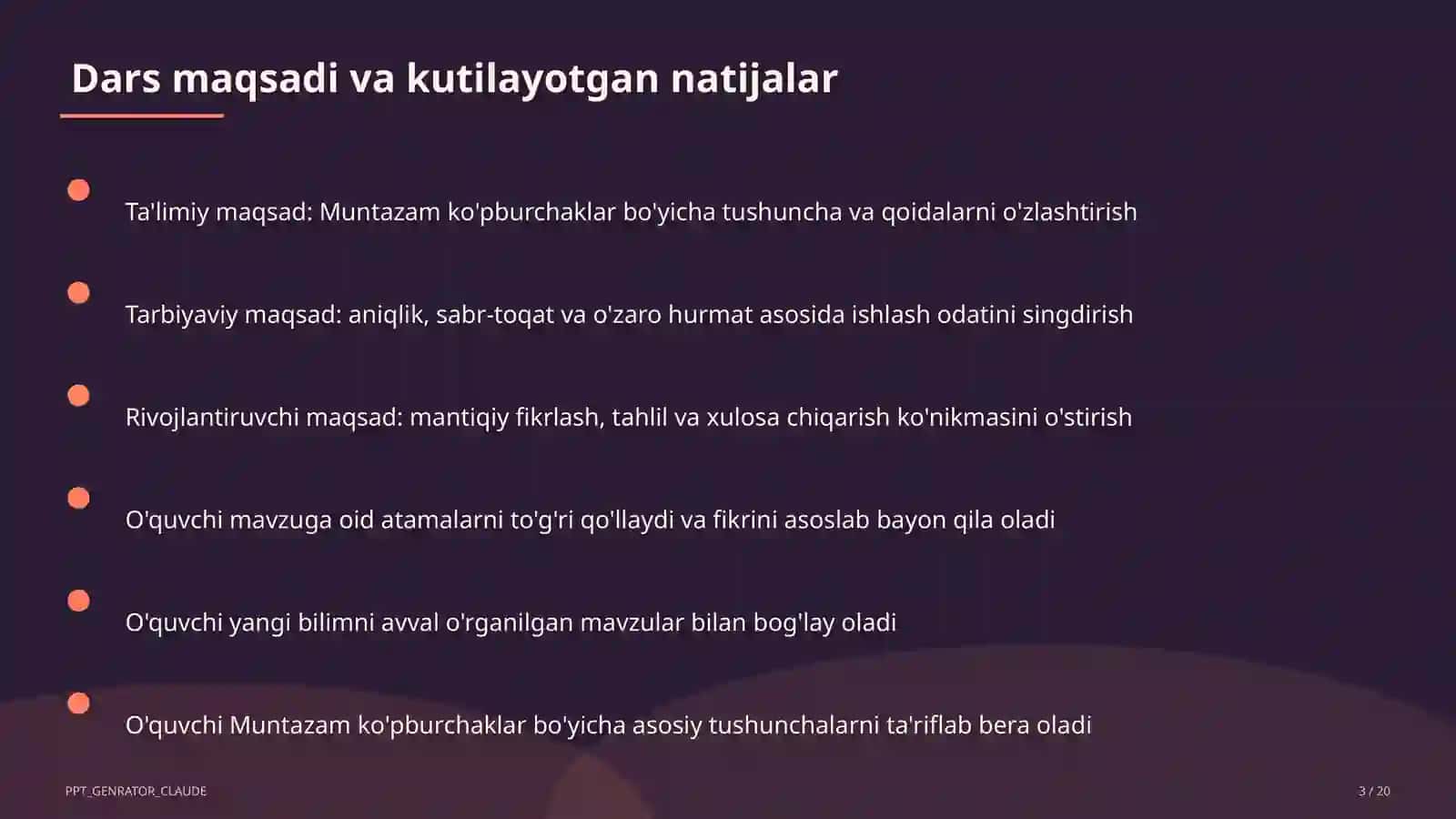 Muntazam ko'pburchaklar (9-sinf) 3