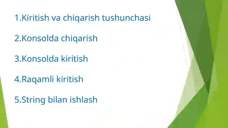 C# dasturlash tilida kiritish va chiqarish 3