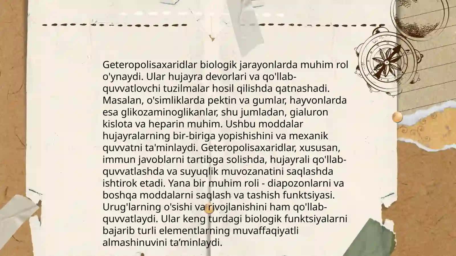 Geteropolisaxaridlarni ontogenezi va kasalliklarida oʻzgarishi 3