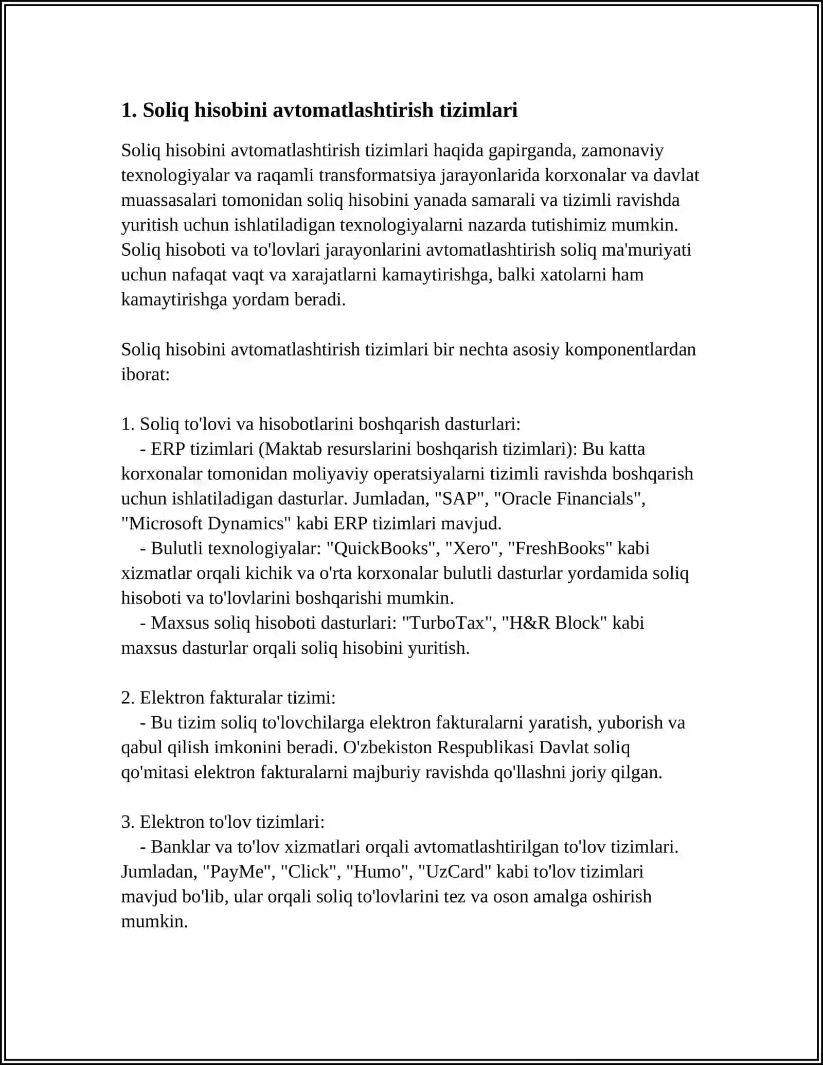 SOLIQ HISOBINI AVTOMATLASHTIRISH TIZIMLARI 3
