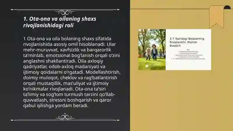 Bolani shaxs sifatida rivojlantirish 3