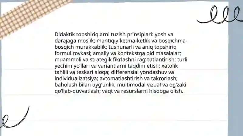 Ogʻzaki va yozma hisoblashga doir didaktik topshiriqlar toʻplamini tuzish 3