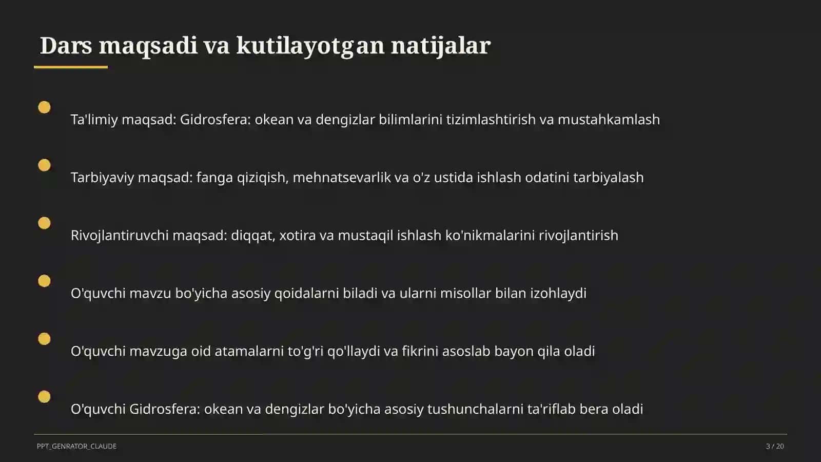 Gidrosfera: okean va dengizlar (6-sinf) 3