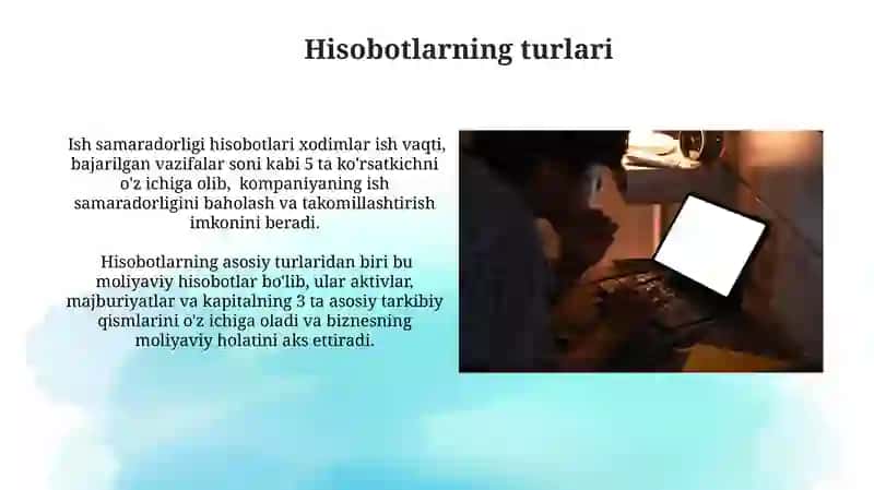 Hisobotlar tayyorlash Microsoft Excel dasturida 3