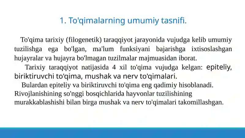 To'qimalarning fiziologik va reparativ regeneratsiyasi. To'qimalar o'zgaruvchanligi chegaralari. 3