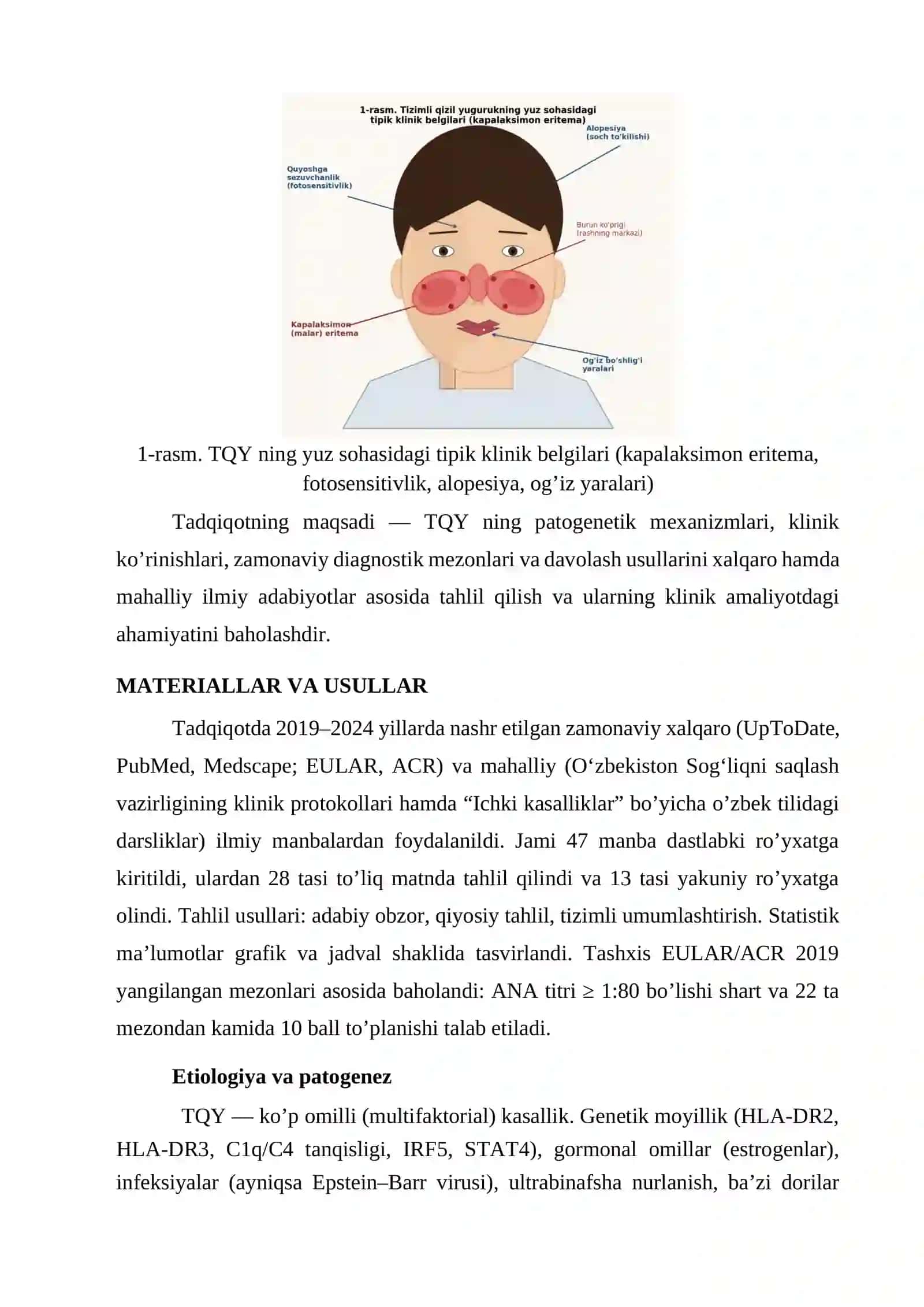 TIZIMLI QIZIL YUGURUK KASALLIGIDA 3