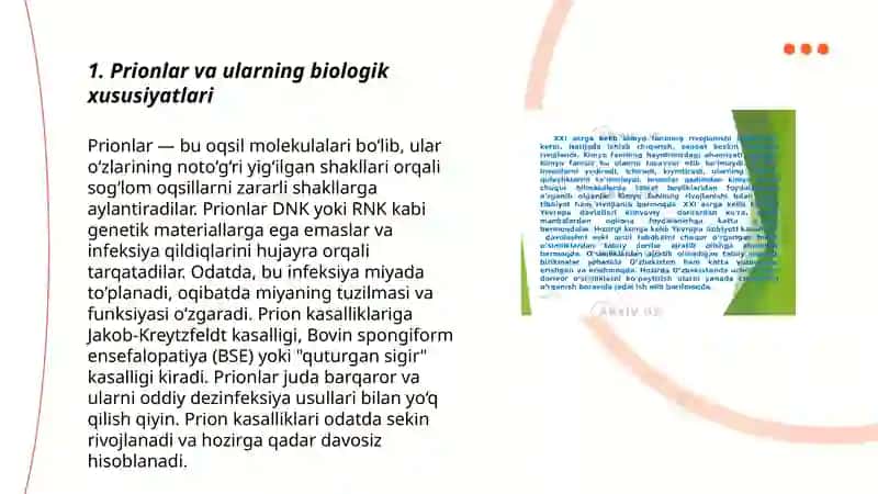Prionlar tibbiyot amaliyotidagi ahamiyati 3