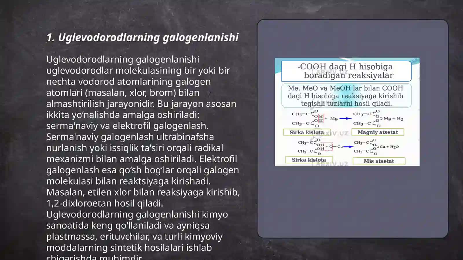 Uglevodorodlarning galogenli hosilalari 3