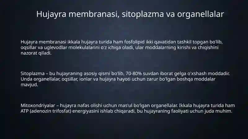 Oʻsimlik va hayvon hujayrasining oʻxshashlik belgilari 3