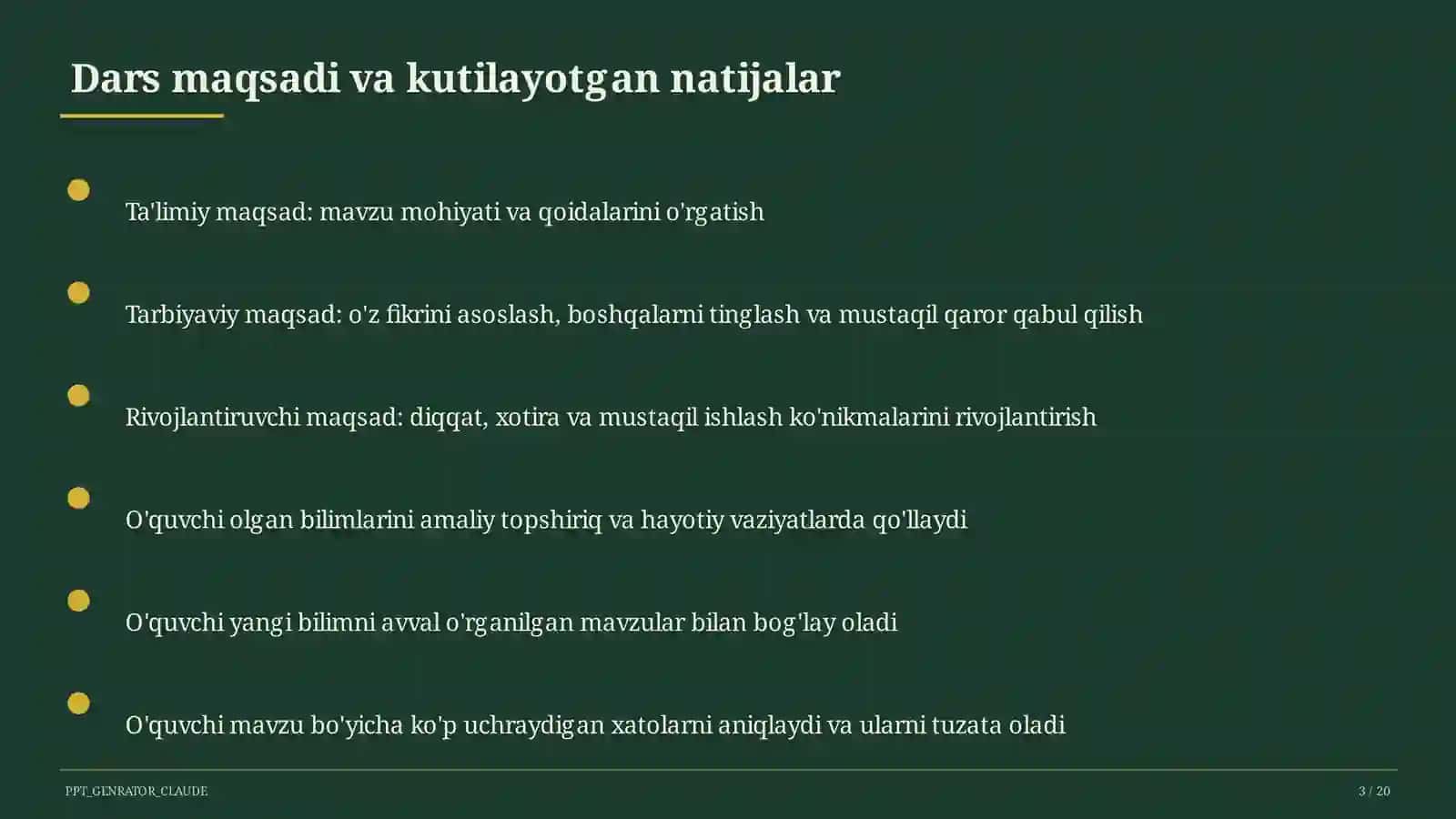 Belgi va harakat bildirgan so'zlar (2-sinf) 3