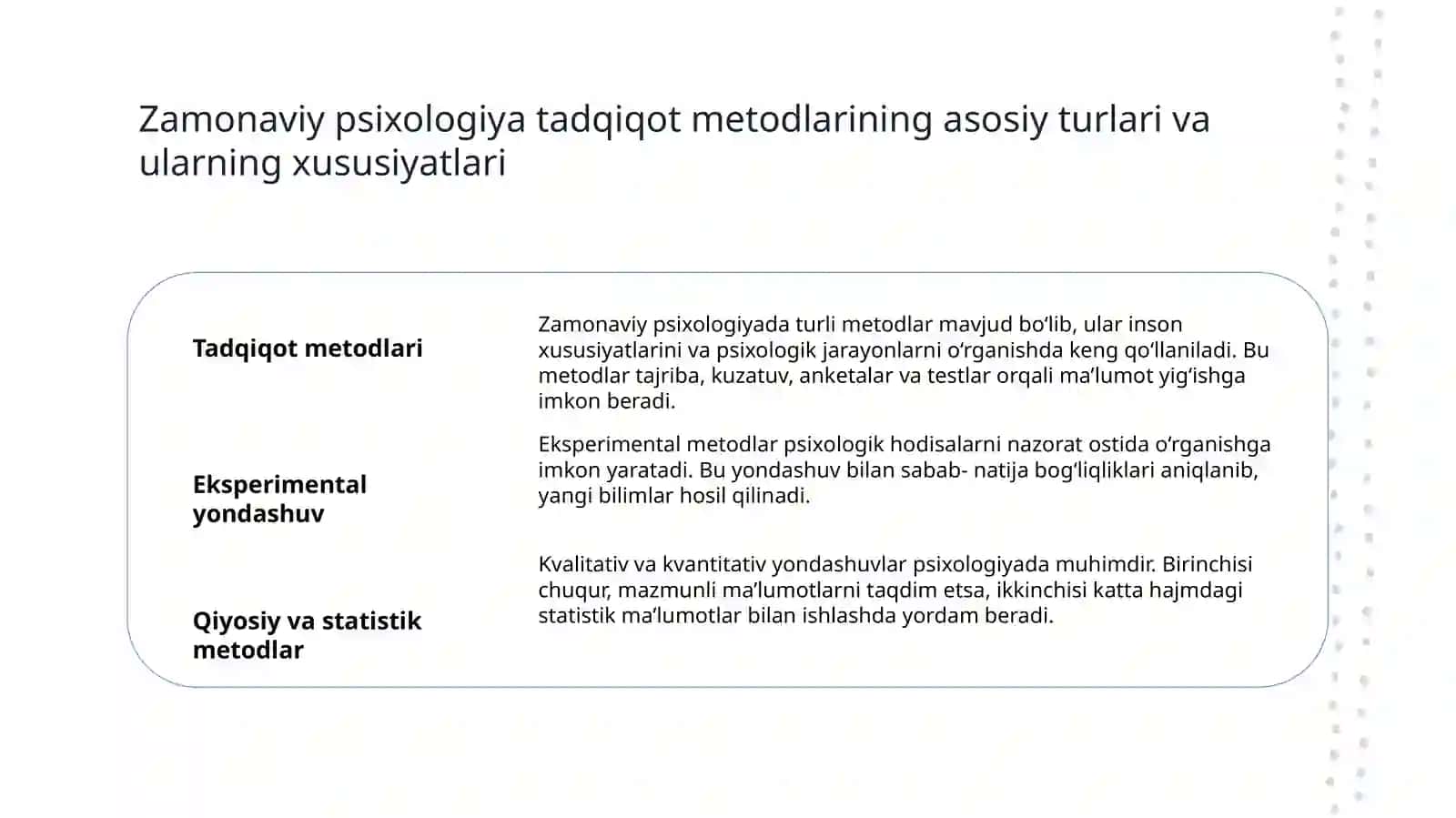 Zamonaviy psixologiya tadqiqot metodlari 3