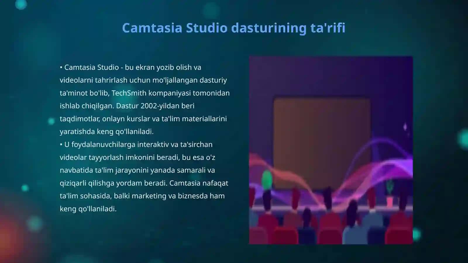 Camtasia Studio dasturini o'ratish 3