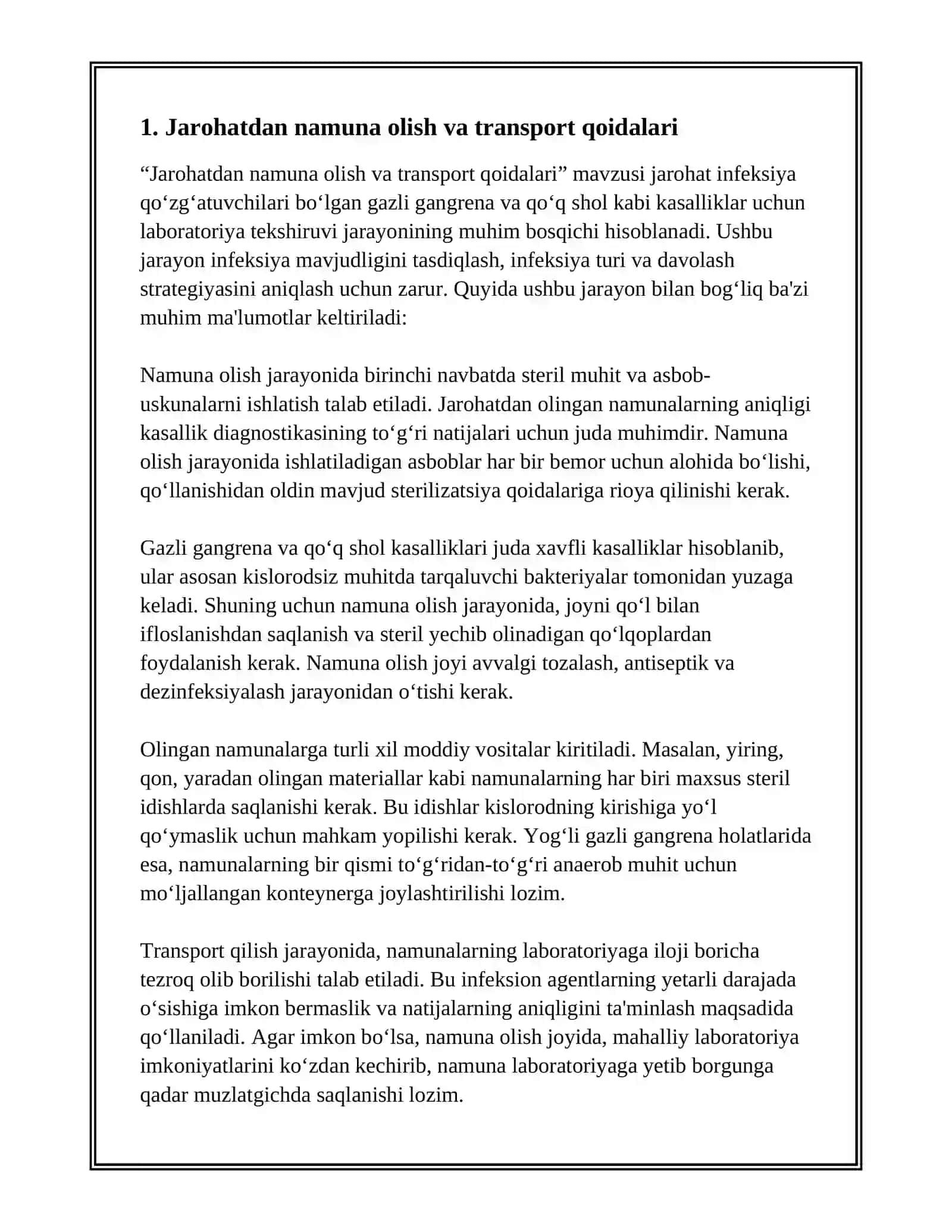 JAROHATNI INFEKSIYA QOZGATUVCHILARI GAZLI GANGRENA QOQ SHOL KASALLIKLARINI LABARATORIYA TASHXISLARI 3