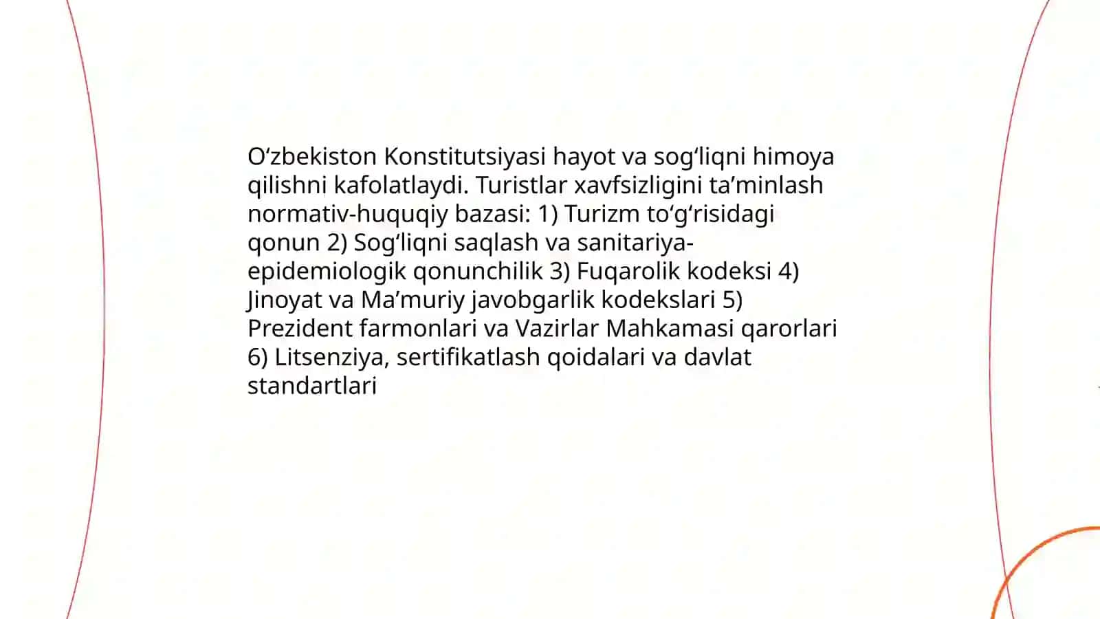 O’zbekistonda turistlarning hayot xavfsizligini taminlashning huquqiy me’yoriy asoslari 3