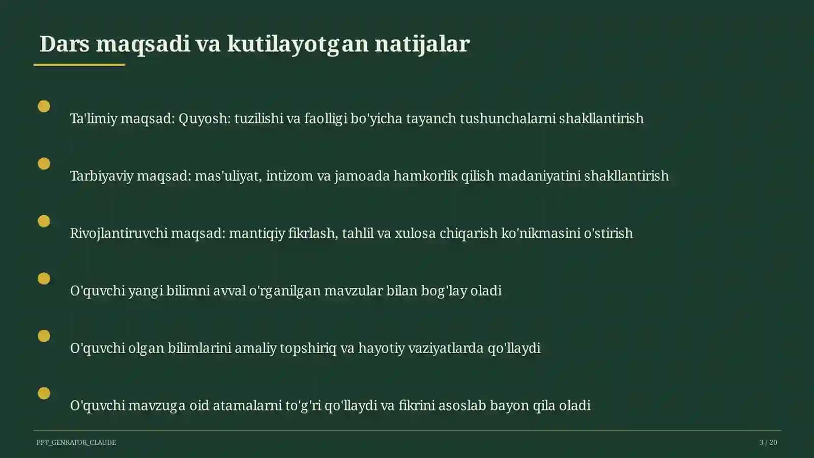 Quyosh: tuzilishi va faolligi (11-sinf) 3