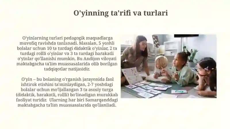 O'yinning ta'rifi va turlari 3