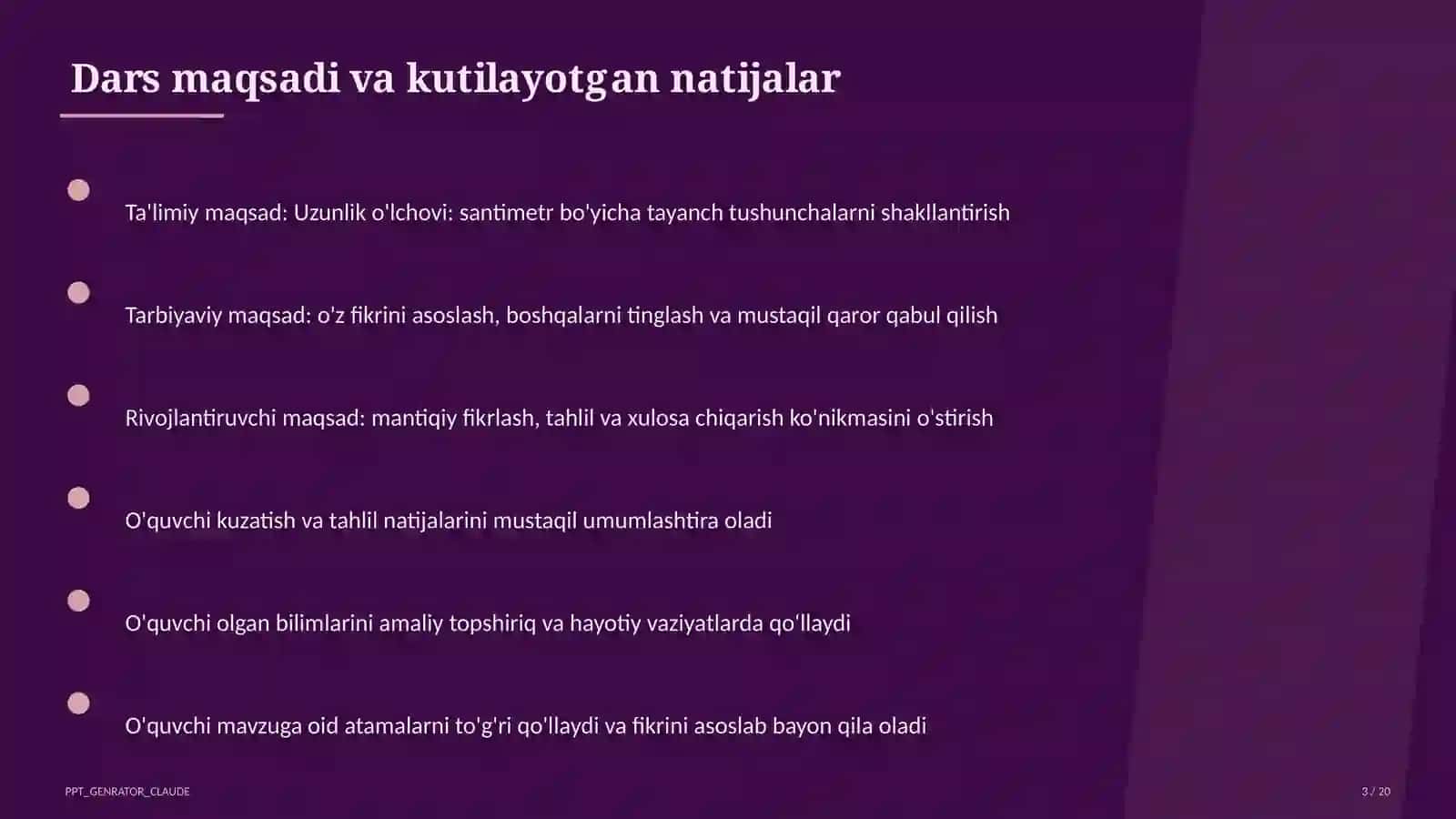 Matematika (1–4) — metodik birlashma uchun 3