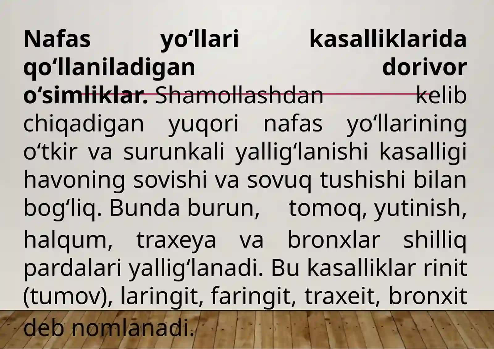 Astanaqulova Dildoraning Dorivor O'simliklar Fanidan Tayyorlagan Taqdimoti 3