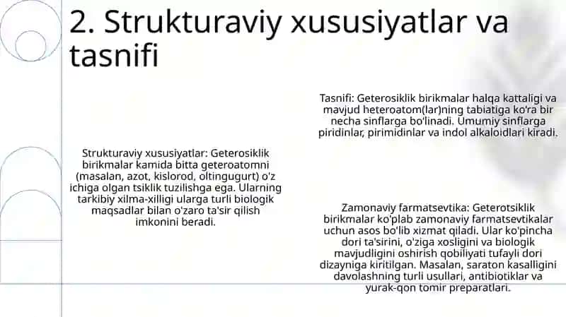 Geterohalqali Birikmalar Asosida Ishlab Chiqariladigan Zamonaviy Dori Vositalari 3