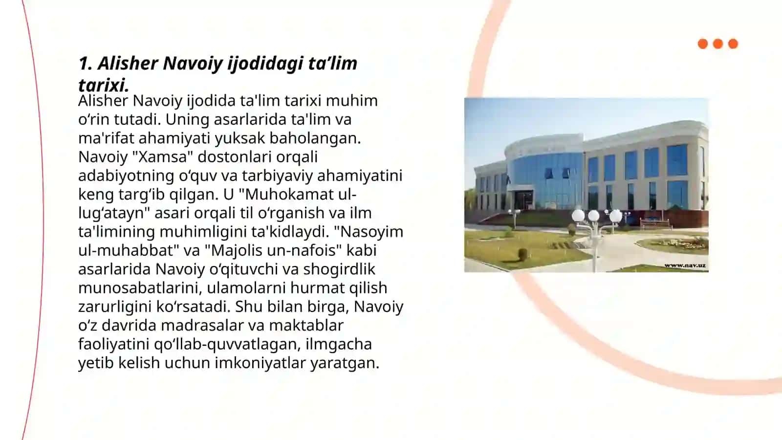 Alisher Navoiy va Gulxaniy ijodida ta’lim-tarbiya masalalari bo’yicha 3