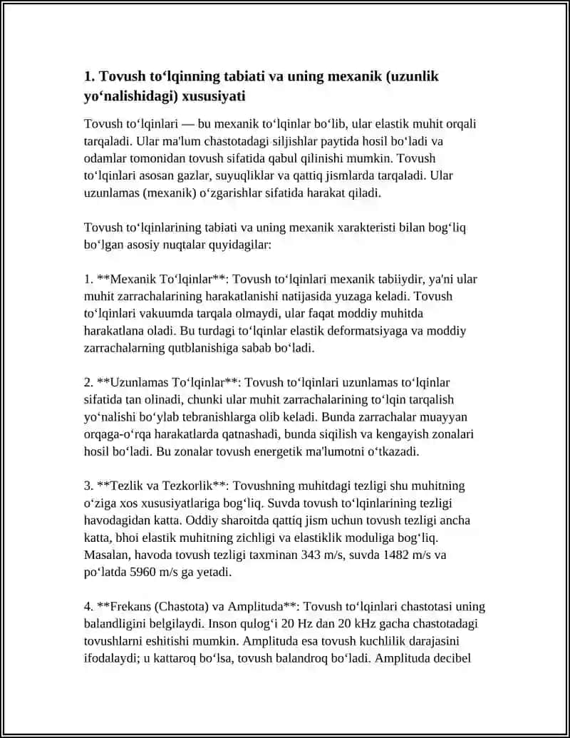 TOVUSH TOʻLQINLARIN VA ULARNING XARAKTERISTIKALARI 3