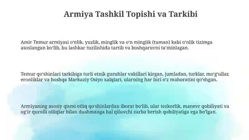 Amir Temur armiyasi 3