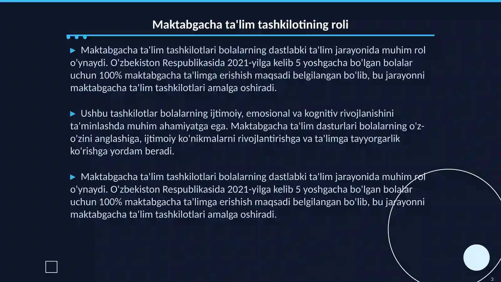 Maktabgacha talim tashkiloti va oila hamkorligi mazmuni 3