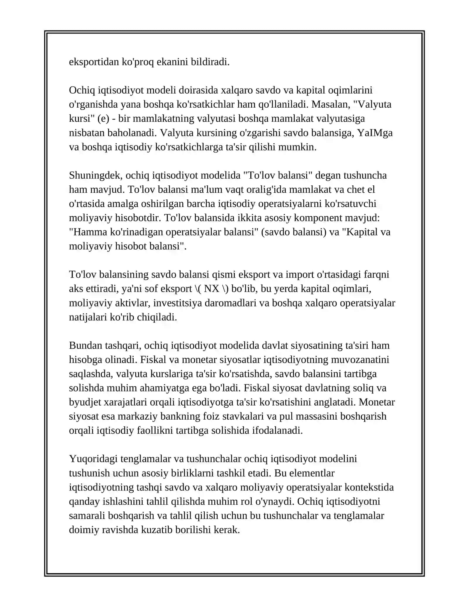 OCHIQ IQTISODIYOT MODELI 3