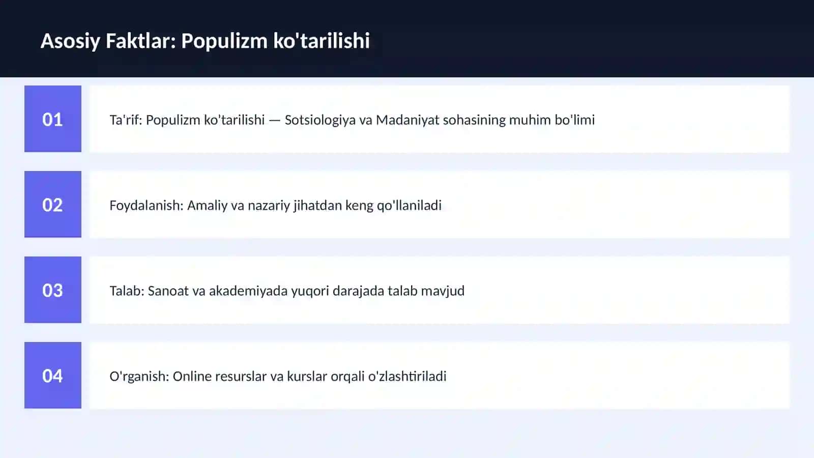 Populizm ko'tarilishi 3