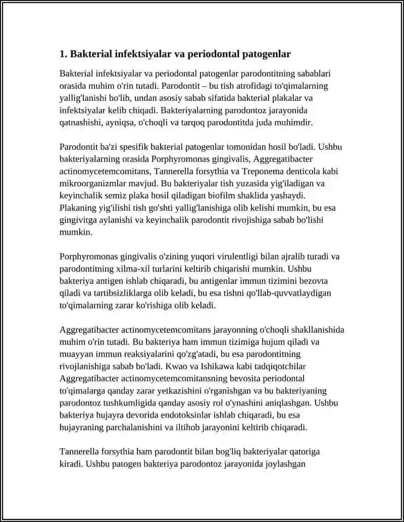 O'CHOQLI VA TARQOQ PARODONTITNING SABABLARI 3