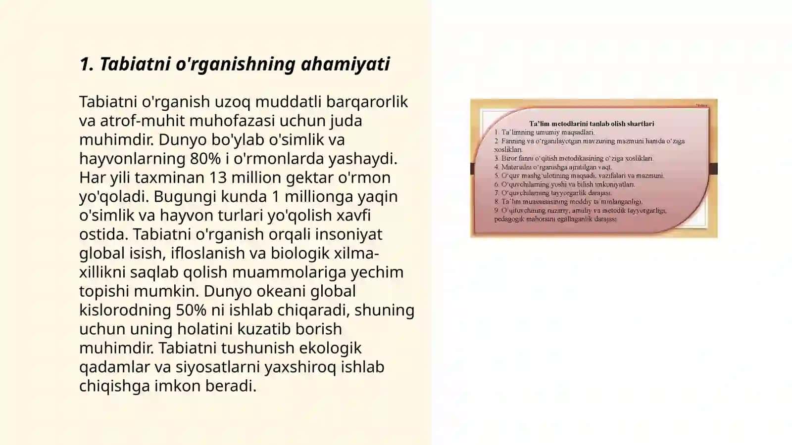 Maktabgacha ta'lim tashkilotlarida tabiat bilan tanishtirish mashg'ulotlarni tahlil qilish 3
