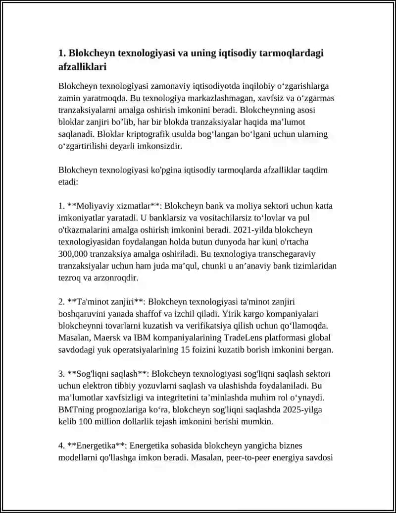 BLOKCHEYNNI IQTISODIY TARMOQLARDA QO‘LLANISHI 3