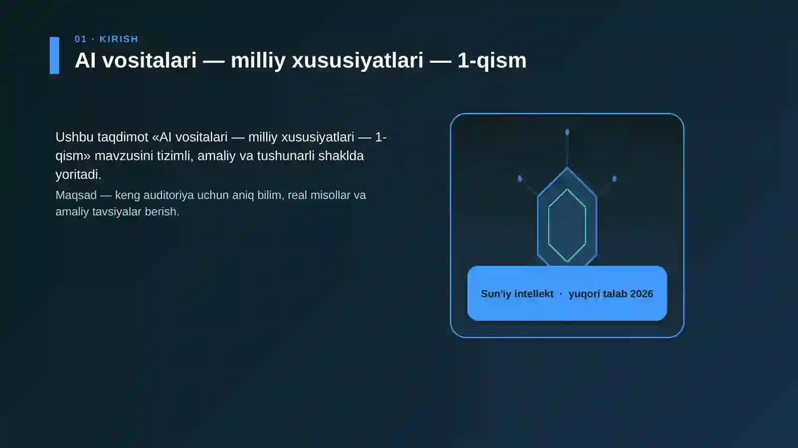 AI Vositalari - Milliy Xususiyatlari - 1-qism 3