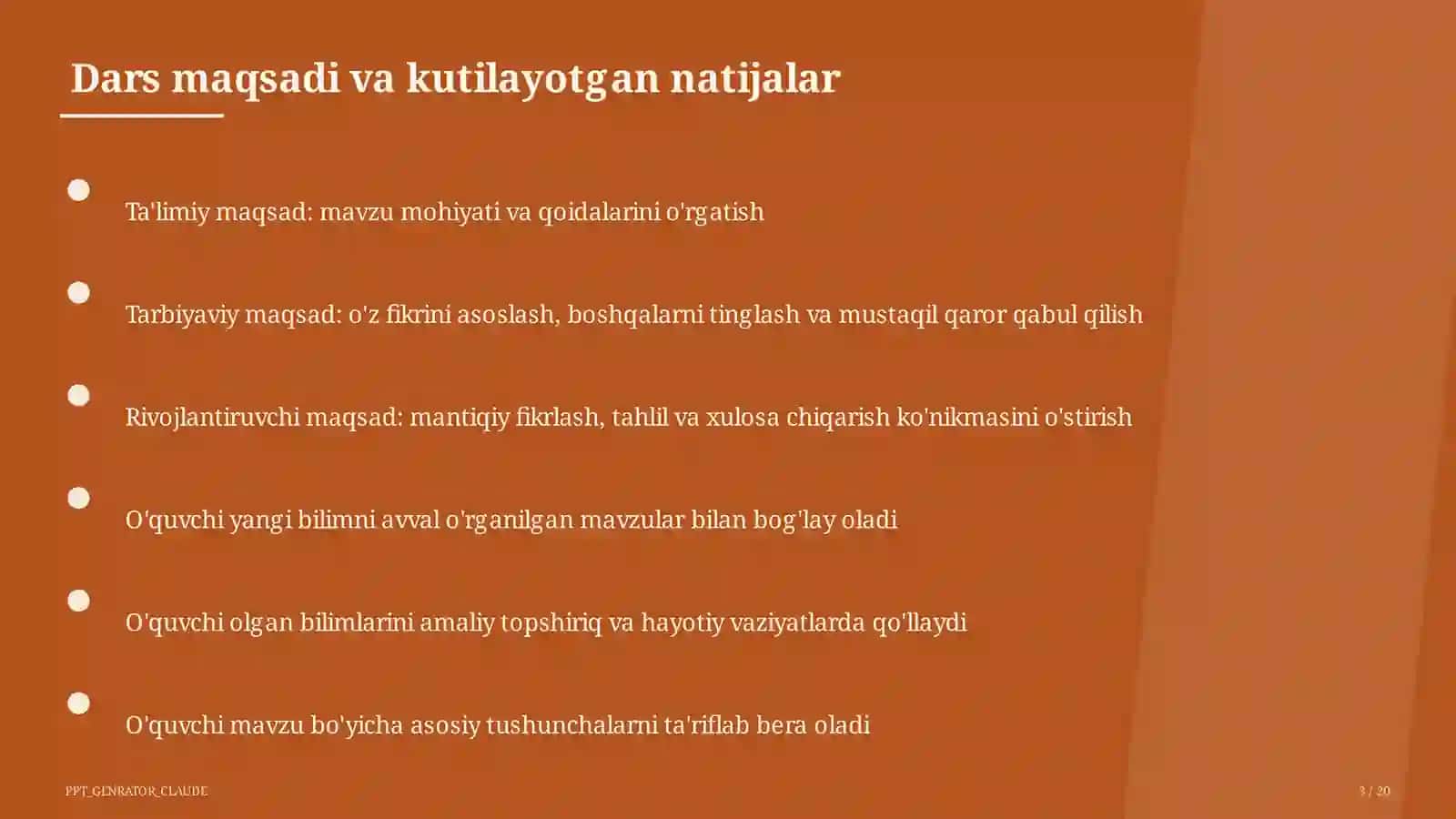 Uy vazifasini samarali tashkil etish 3