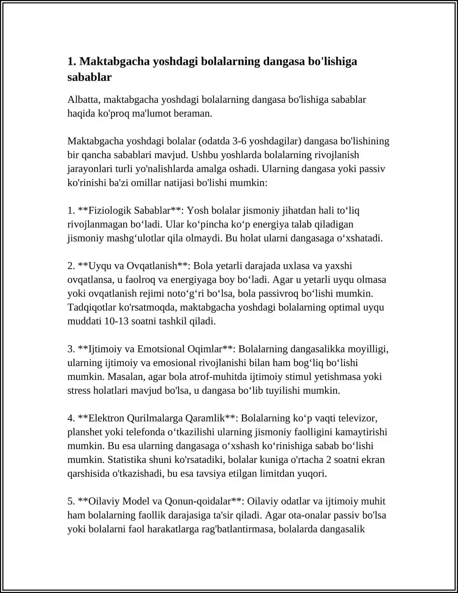 MAKTABGACHA YOSHDAGI BOLANI MEHNATIDA BOLANING DANGASALIGI 3