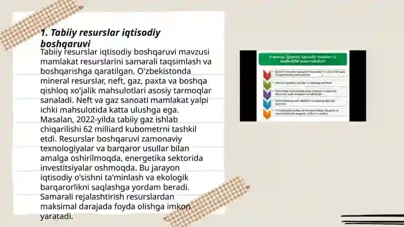 Tabiiy resurslar iqtisodiy boshqaruvi 3