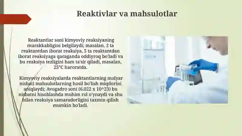 Kimyoviy o'zgarishlar 3