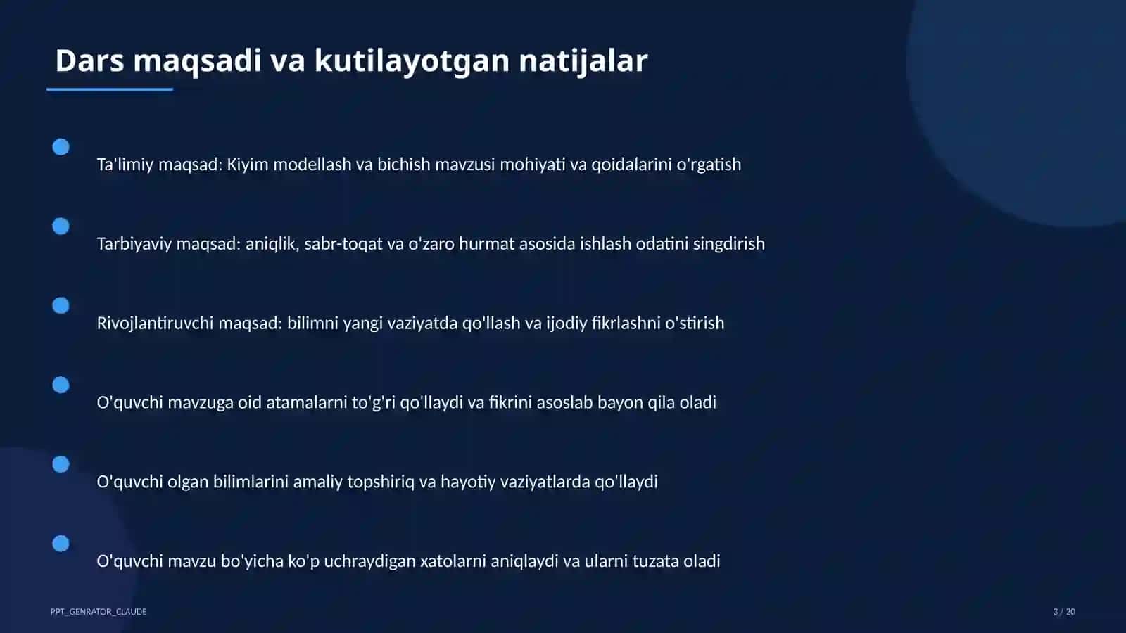 Kiyim modellash va bichish (7-sinf) 3