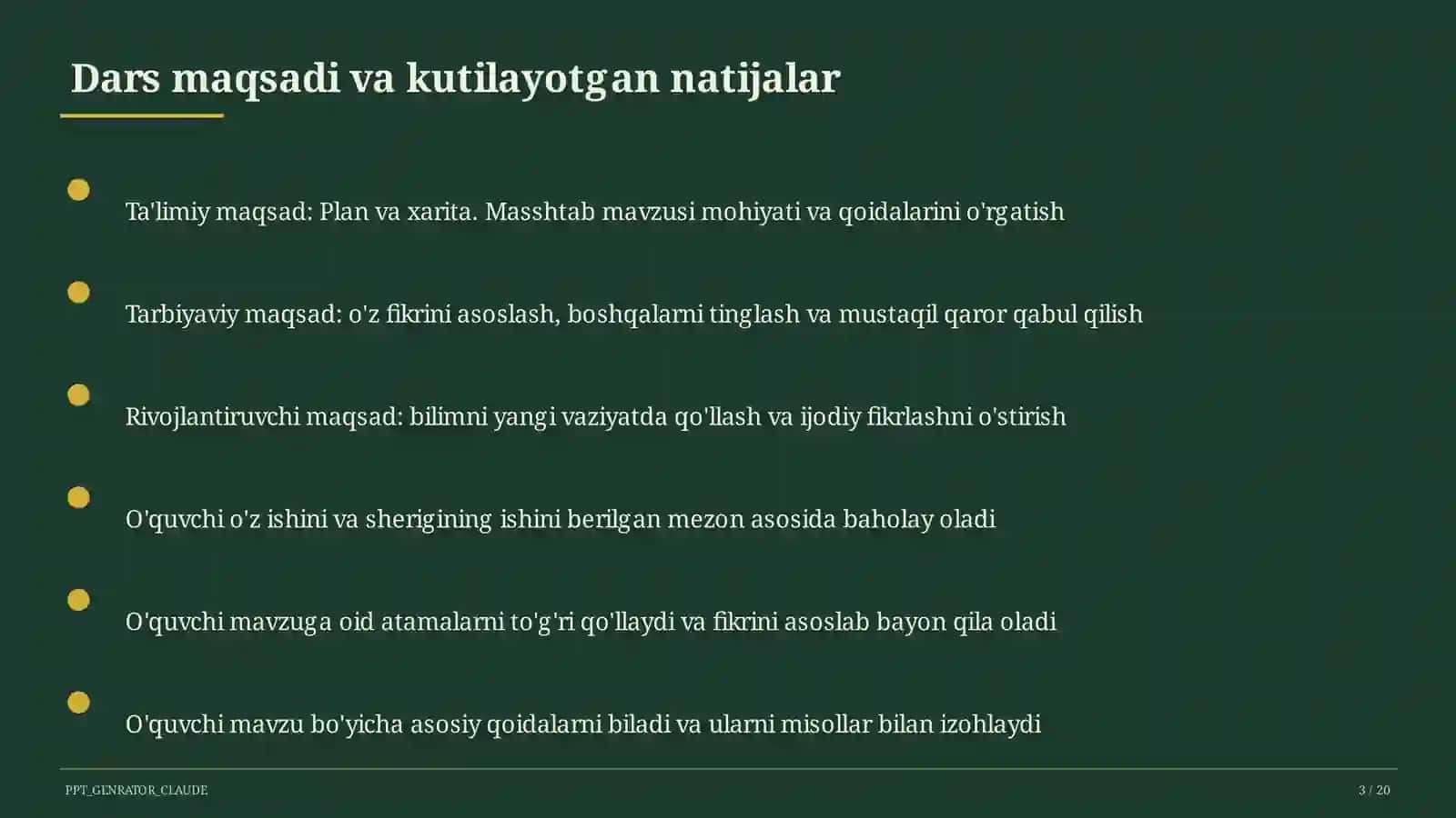 Plan va xarita. Masshtab (5-sinf) 3