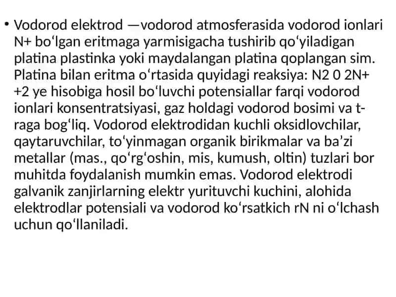 Vodorodelektrodi 3
