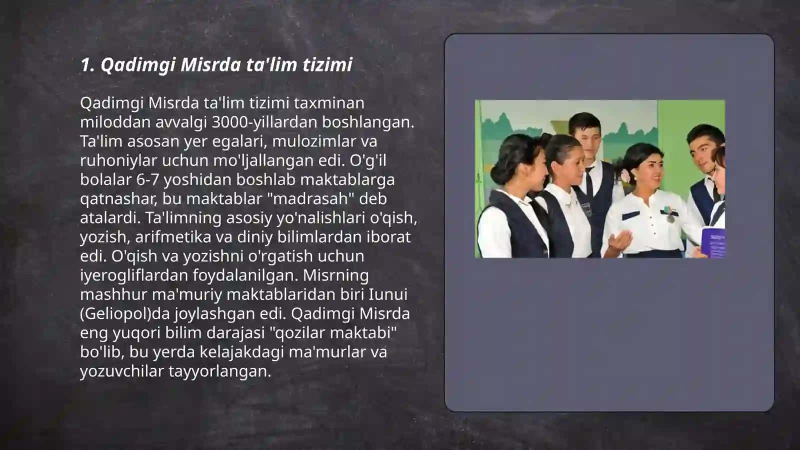 Qadimgi davrlarda VII asrgacha bo'lgan ta'lim va pedagogik fikrlar 3