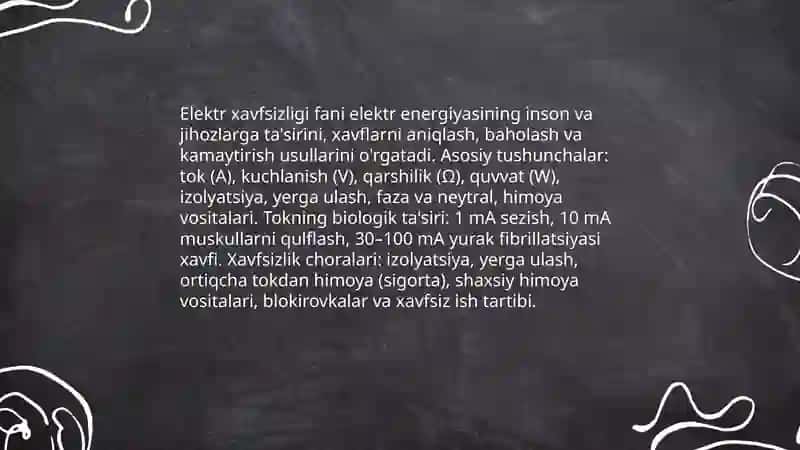 Elektir xafsizligi faniga kirish 3